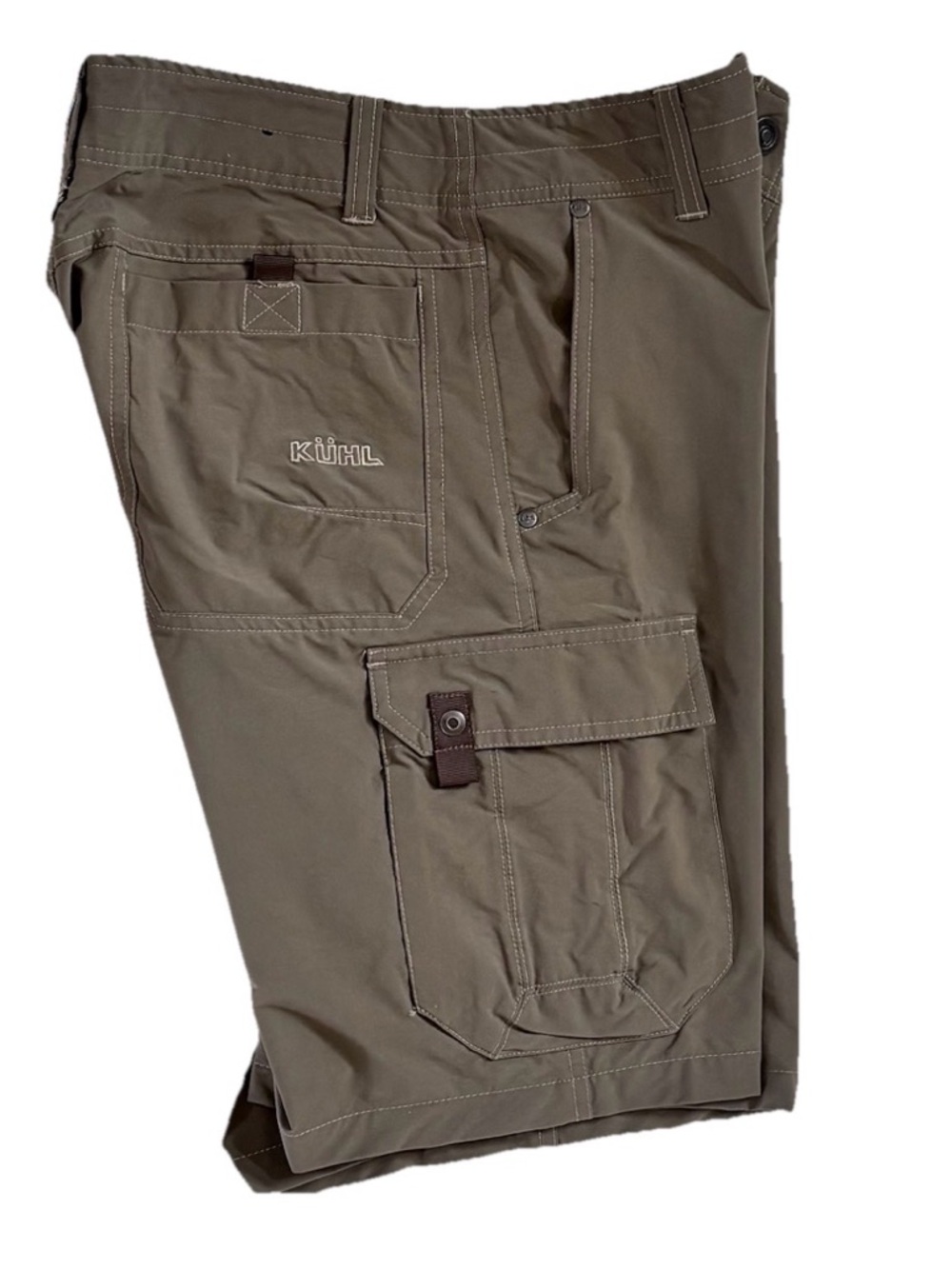 Kuhl Renegade Cargo Shorts 32 X 10” Olive Hiking Outdoor Stretch Lightweight